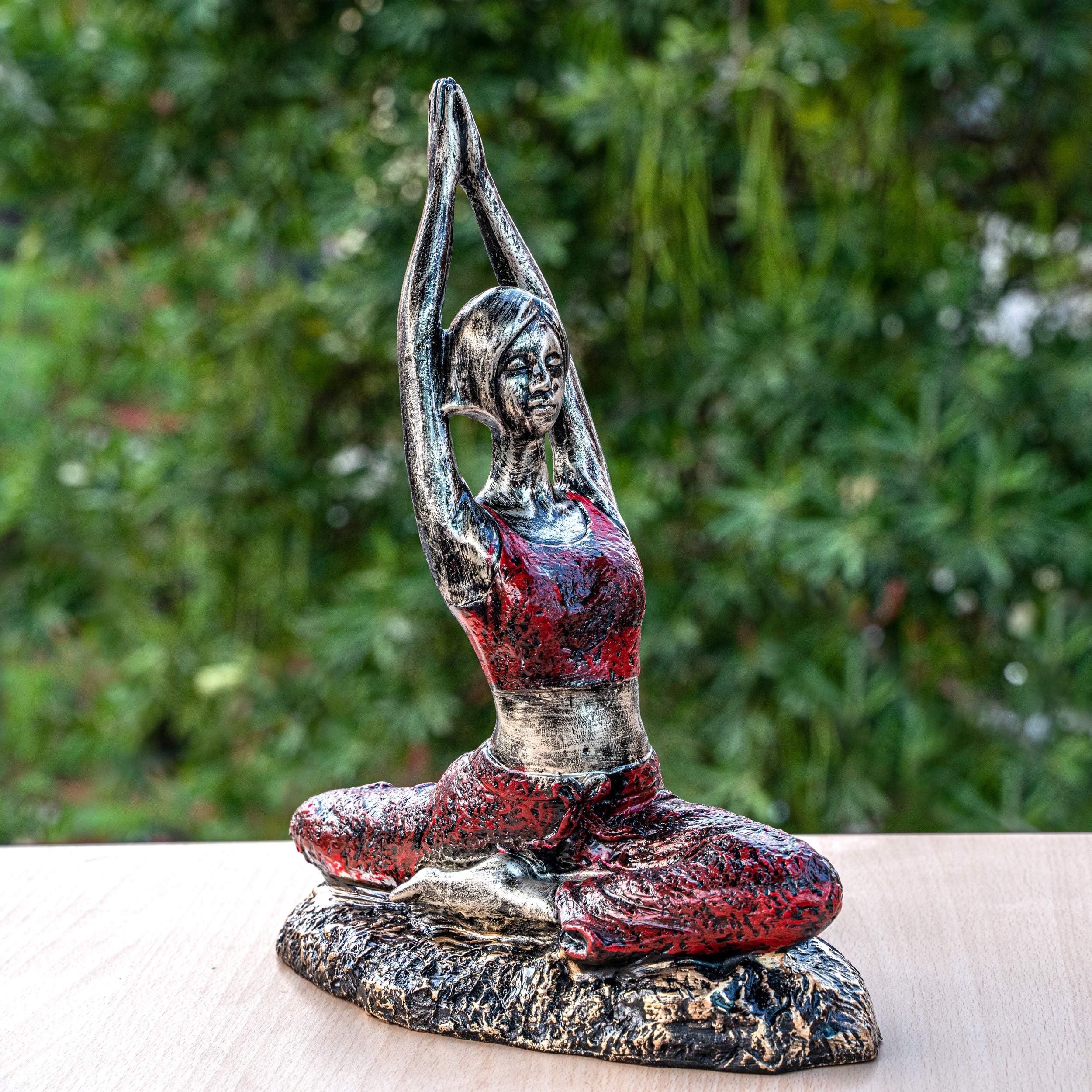 TIED RIBBONS Yoga Lady Statue Showpiece Garden Decoration Items for Outdoor Balcony Lounge (31.5 X 25 Cm, L X H)-image-22