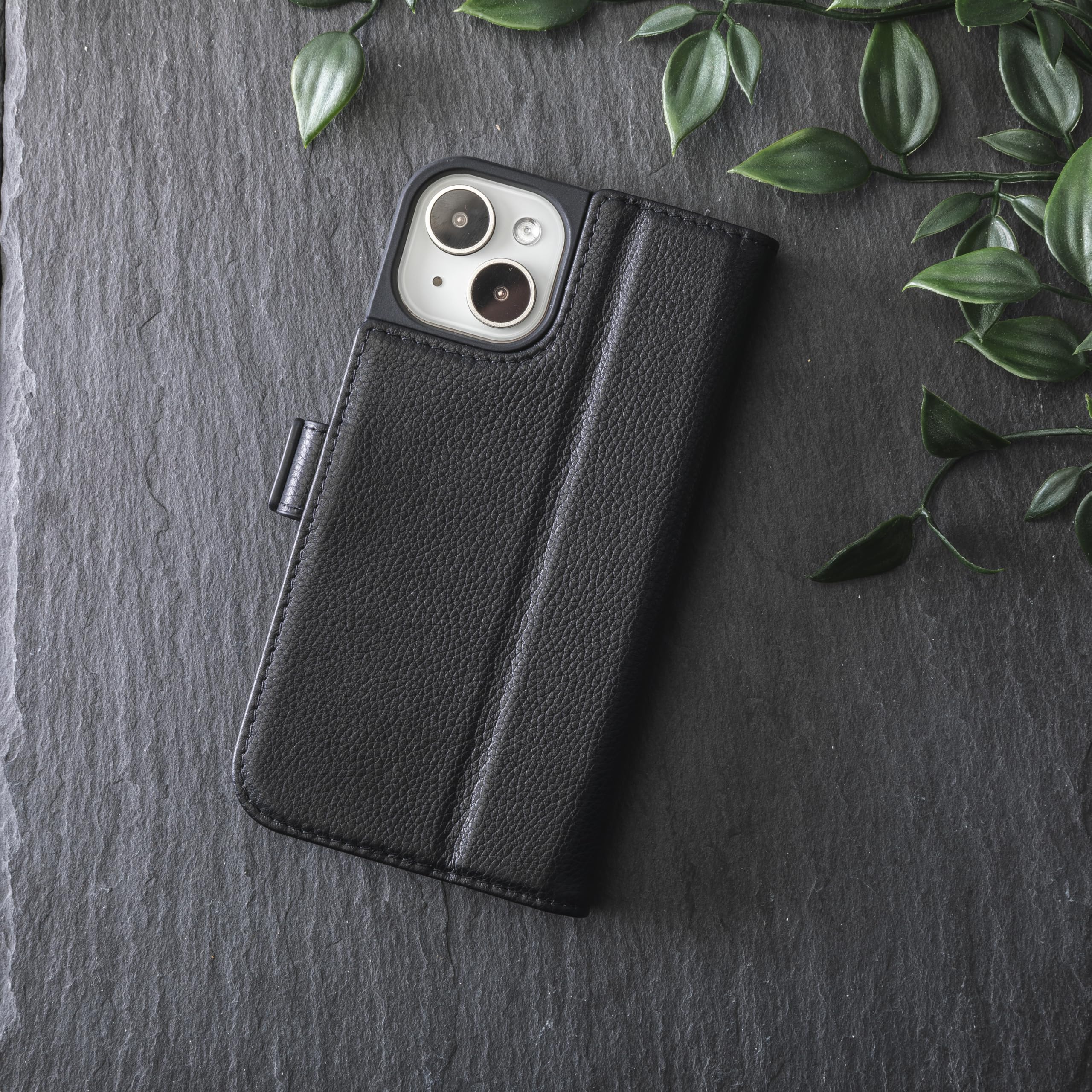 Snakehive Leather Wallet For IPhone 15 Pro Max - Real Leather Wallet Phone Case - Genuine Leather With Viewing Stand And 3 Card Holder - Flip Folio Cover With Card Slot (Navy