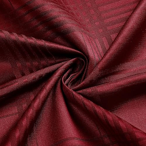 Miniatura 4 de Mantel redondo lavable de tela de poliéster rojo a cuadros para mesas redondas, mantel reutilizable a cuadros para cocina y comedor, 60 pulgadas