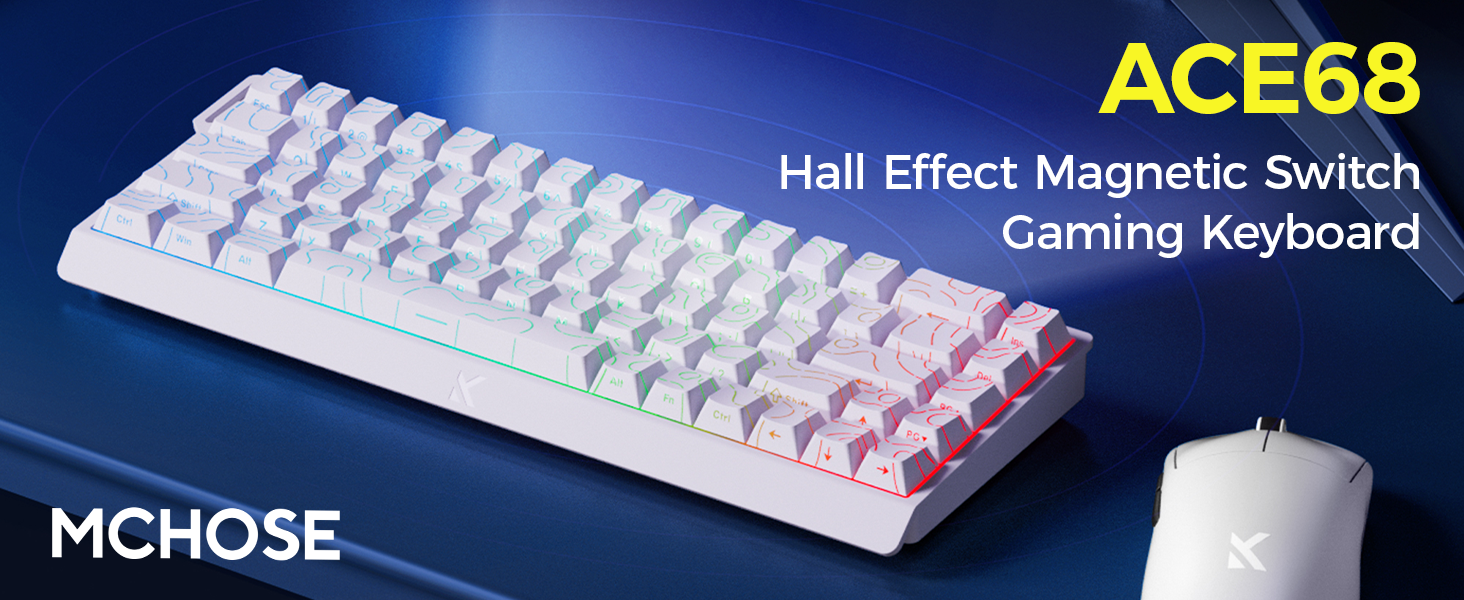 Amazon.com: Ace 68 HE Magnetic Switch Gaming Keyboard, 68