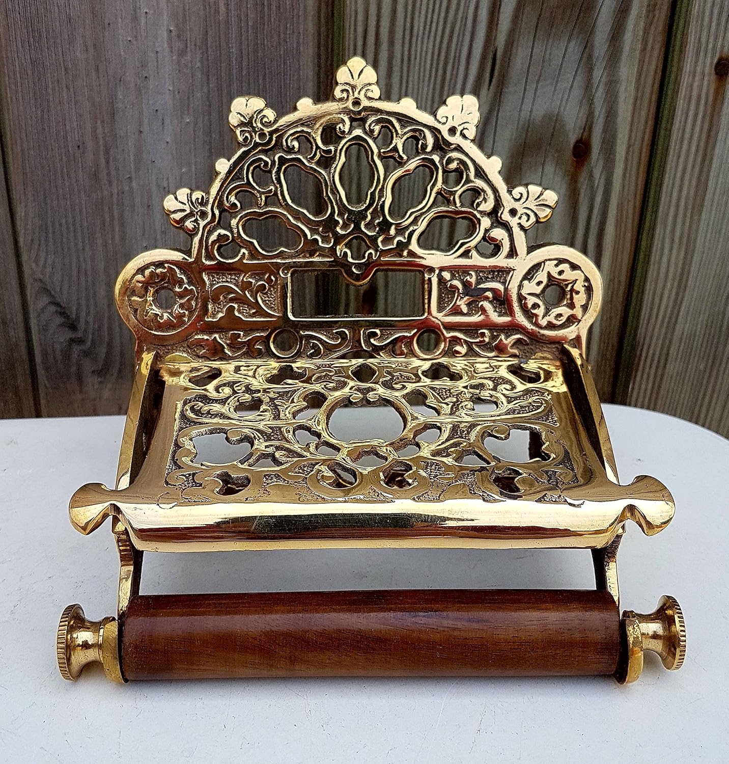 Toilet Paper Holder – Solid Brass Victorian Style Wall Mounted - Toilet Loo Roll Holder - Novelty