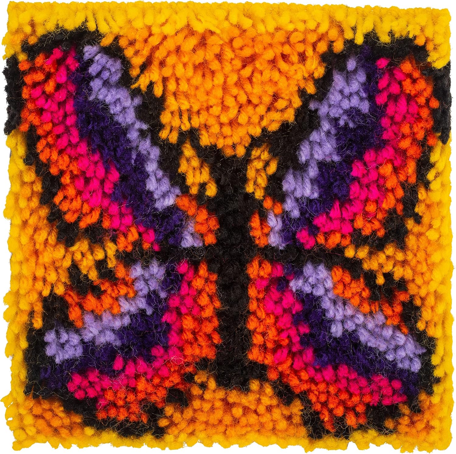 WonderArt 426137 Wonderart Butterfly Latch Hook Kit, 8" X 8"