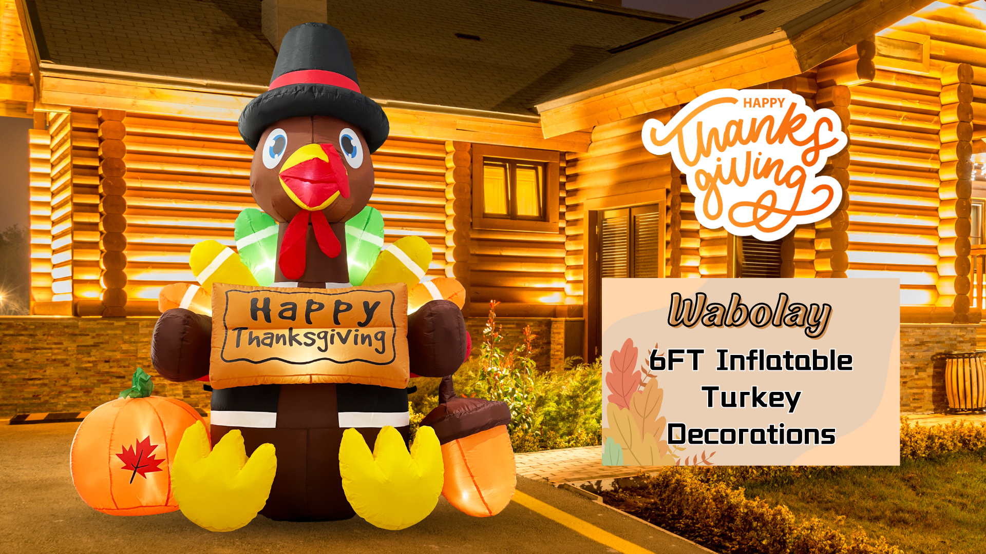 Outdoor Inflatable Turkey Decoration The Holiday Aisle® Thanksgiving
