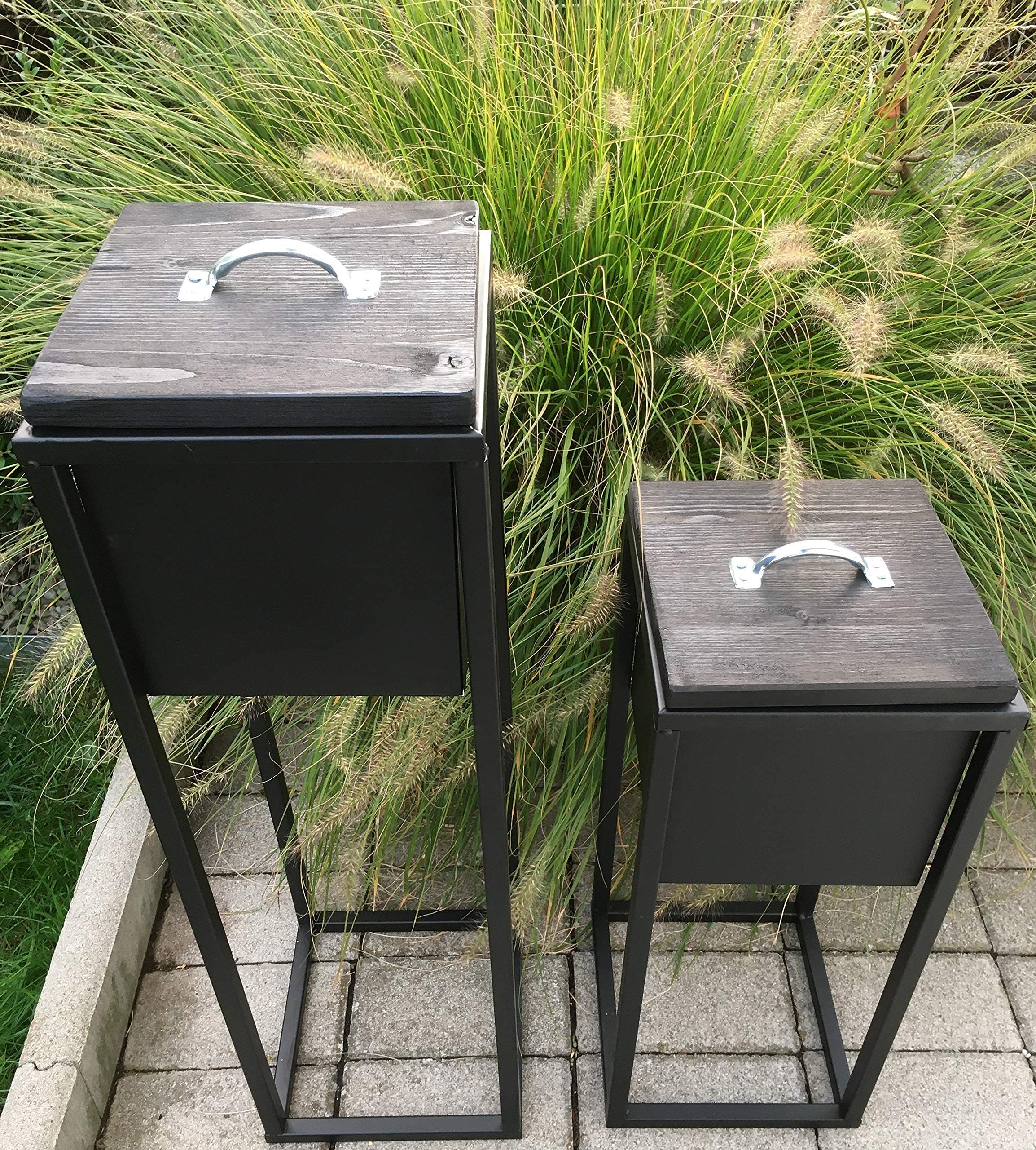 Wachsfresser | Kerzenfresser | Schmelzlicht schwarz Steher Set Gartenfeuer Wachsbrenner Wachsfresser Dauerbrenner Outdoor Kerze