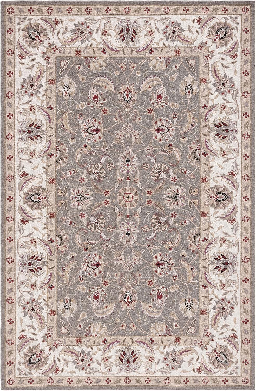 SAFAVIEH Chelsea Collection Accent Rug - 3'9" x 5'9", Taupe & Ivory, Hand-Hooked French Country Wool, Ideal for High Traffic Areas in Entryway, Living Room, Bedroom (HK78D)