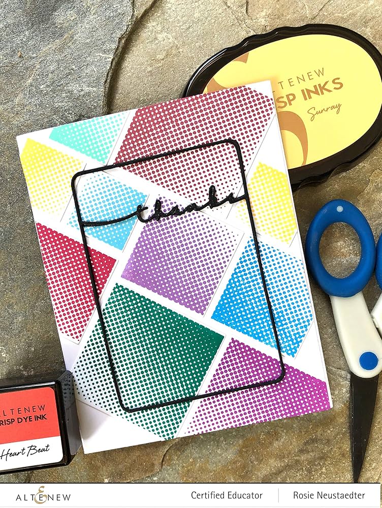 だんドーン　複製色紙 Amazon.com: Altenew Halftone Squares Stamp Set (6