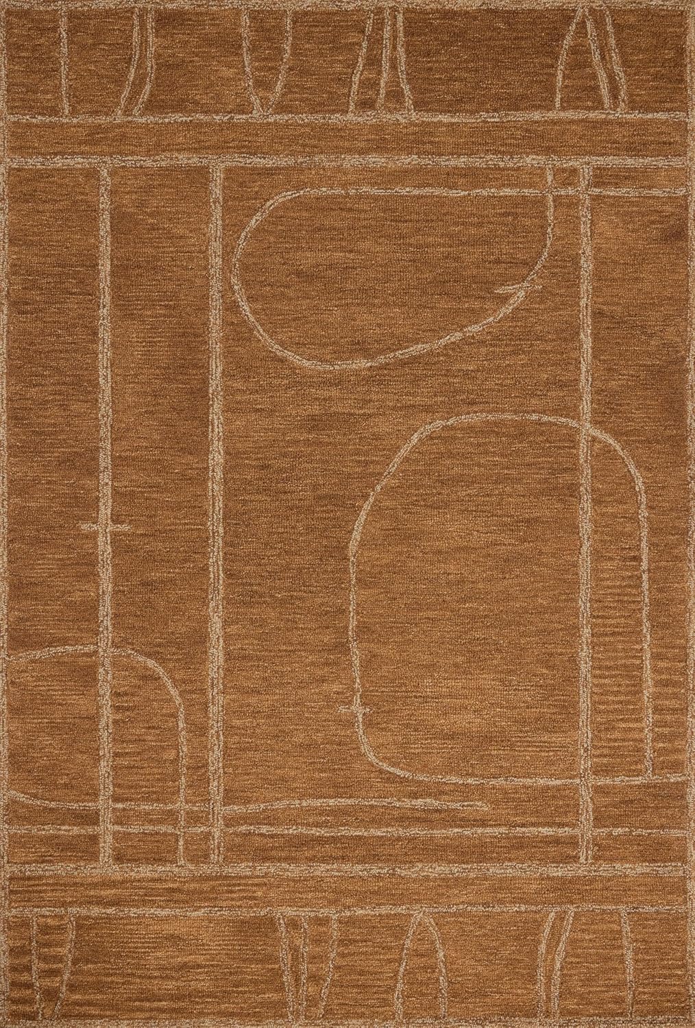 Loloi Jeremiah Brent Barrow Collection BAR-03 Clay/Natural 5'-0" x 7'-6" Area Rug