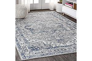JONATHAN Y Soho Hardwick Black-Grey Vintage Overdyed Moroccan Boho Chic Area Rug 8x10