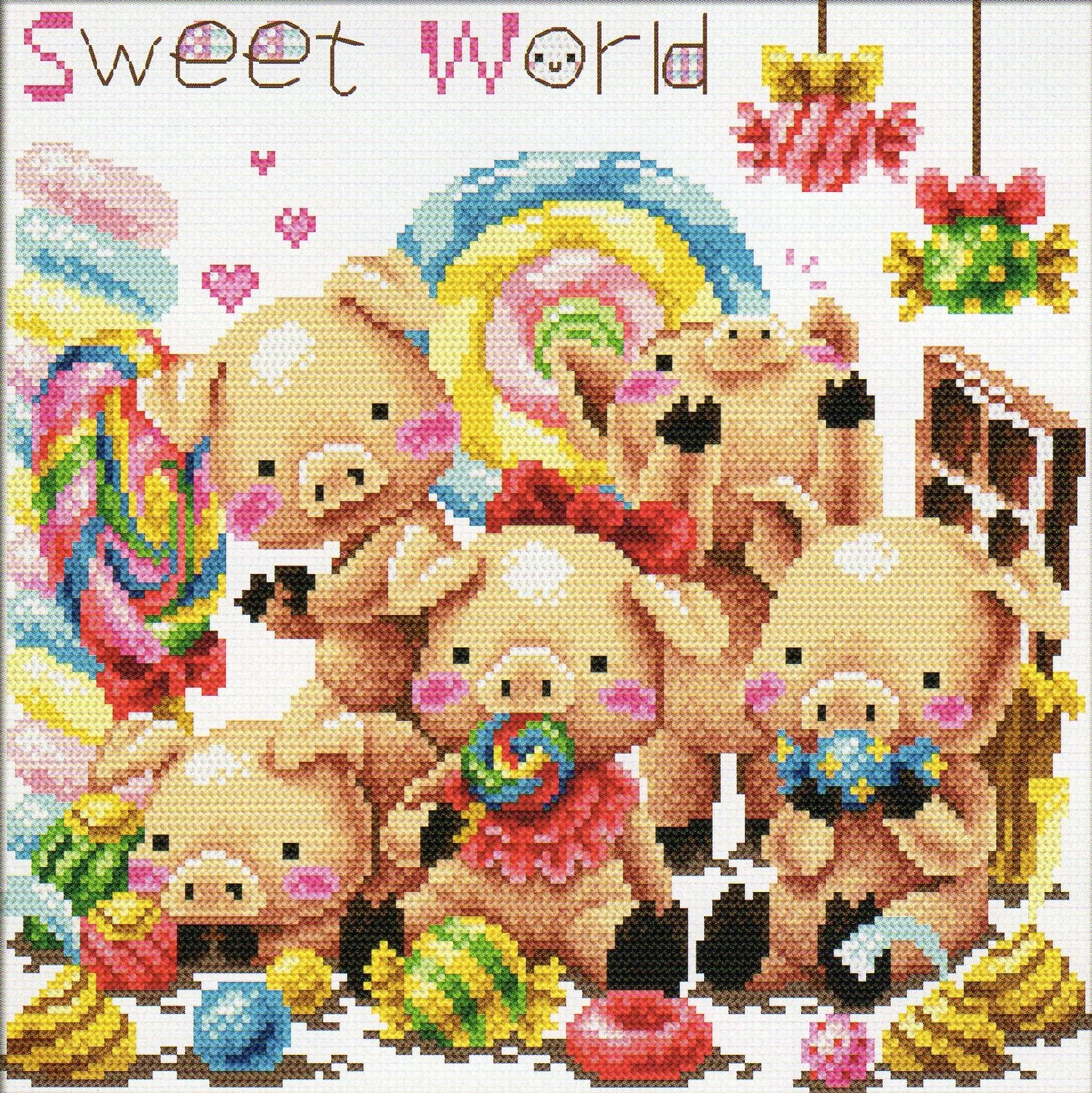 クロスステッチ刺繍アート SWEET  Amazon | クロスステッチ刺繍キットSweet World-110301