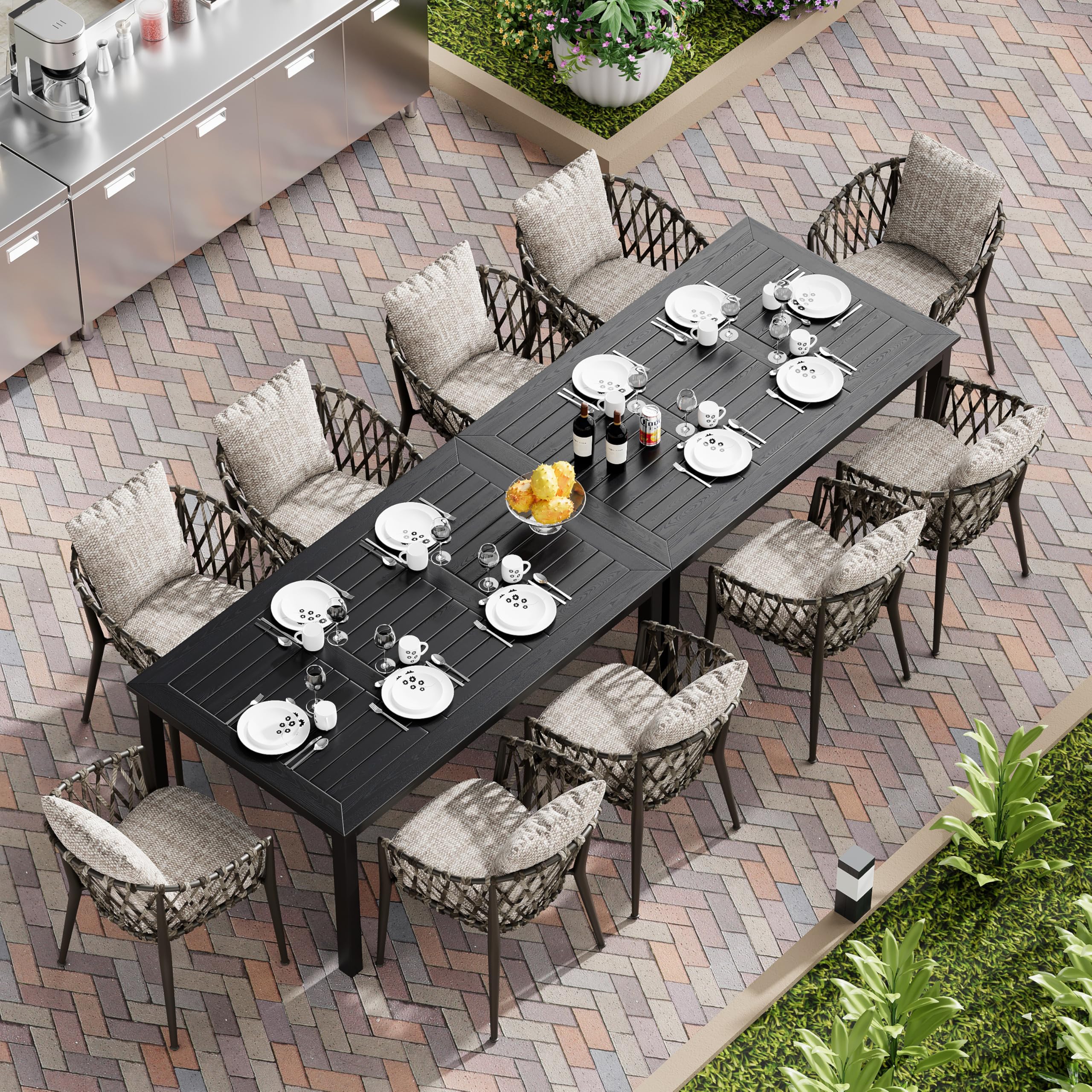 LANDSCAPE PRODUCTS　V.K DINING TABLE Amazon.com: ZZV Outdoor Dining Table for 6-Person Rectangle Indoor