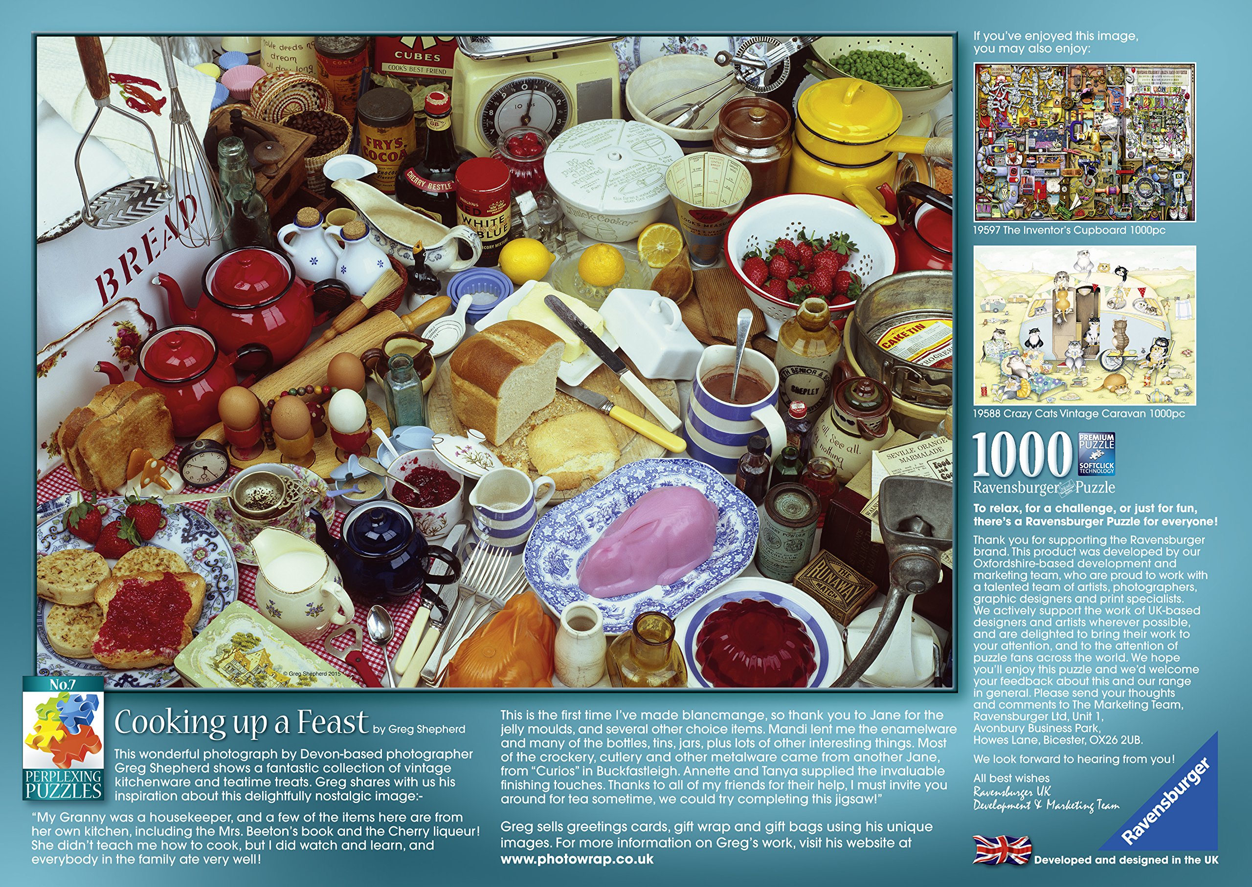Ravensburger "Perplexing Puzzle Nr. 7 – "Cooking up a Feast, 1000 Einzelteile