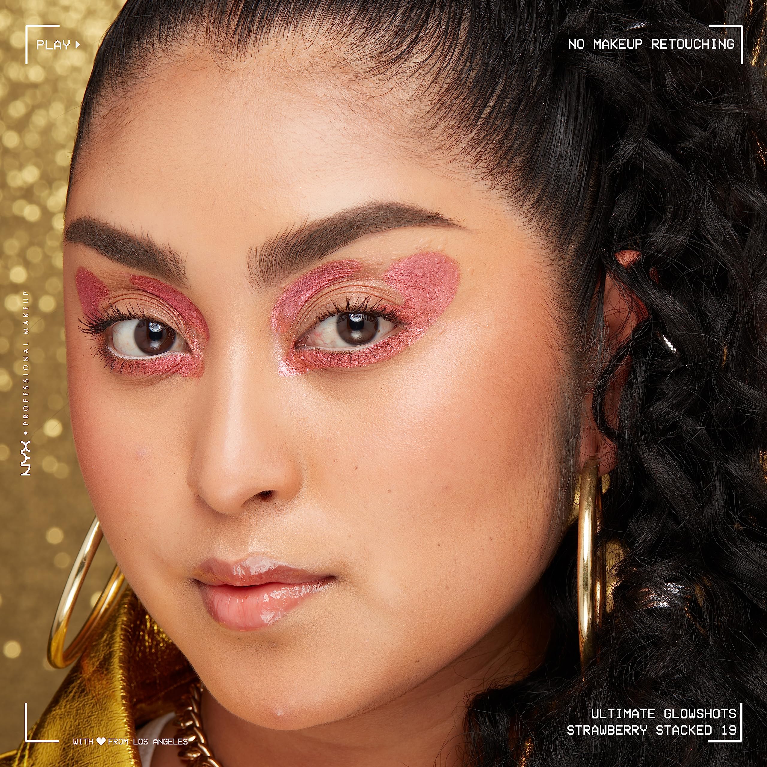 NYX PROFESSIONAL MAKEUP Ultimate Glow Shots, Liquid Eyeshadow, Long-Lasting Shimmer Eye Shadow with Vitamin C - Highkey Lychee: Strawberry Stacked 0.25 Fl Oz (Pack of 1)