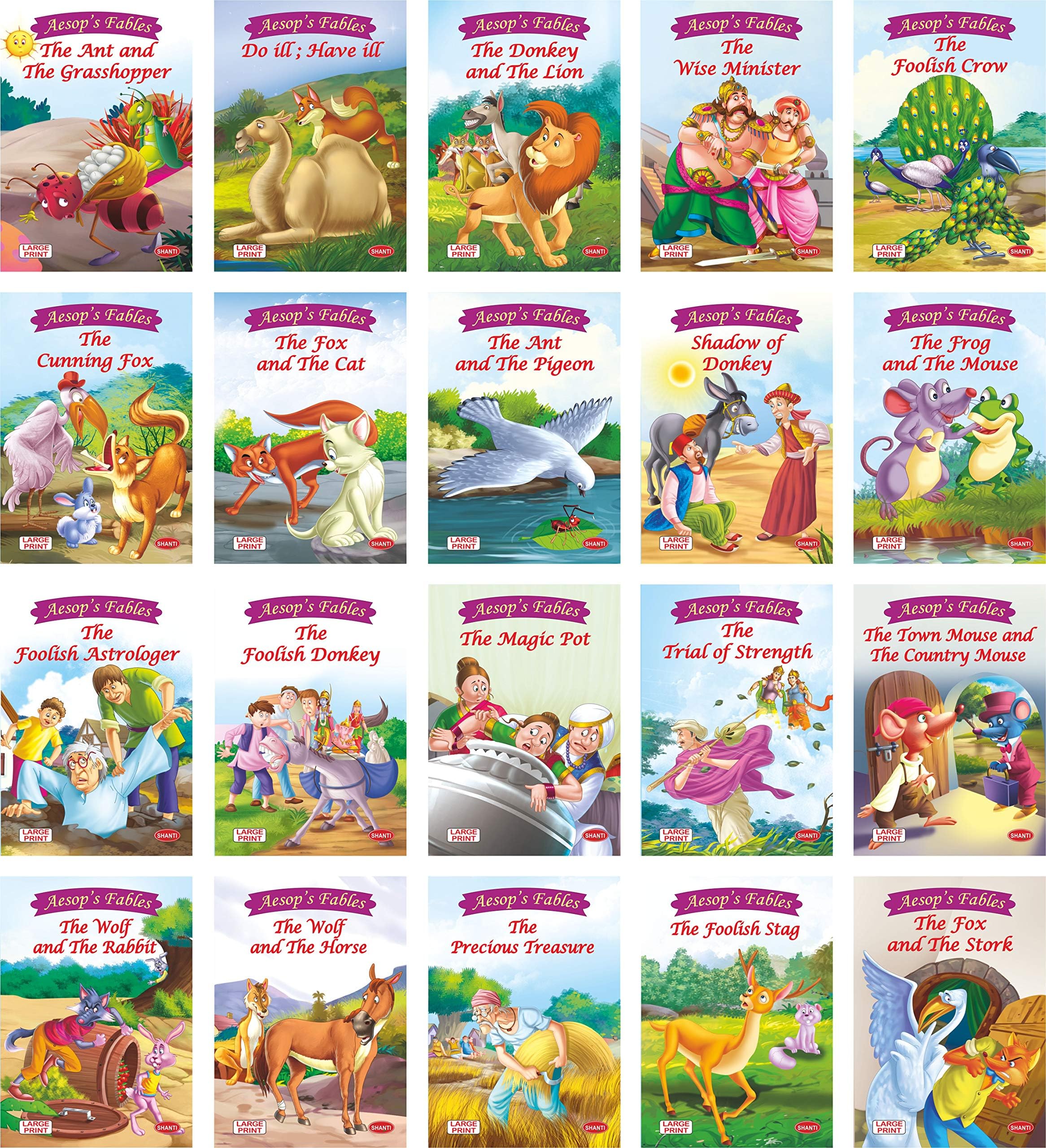Aesop Fables (english) set of 20 books | Moral Stories for kids