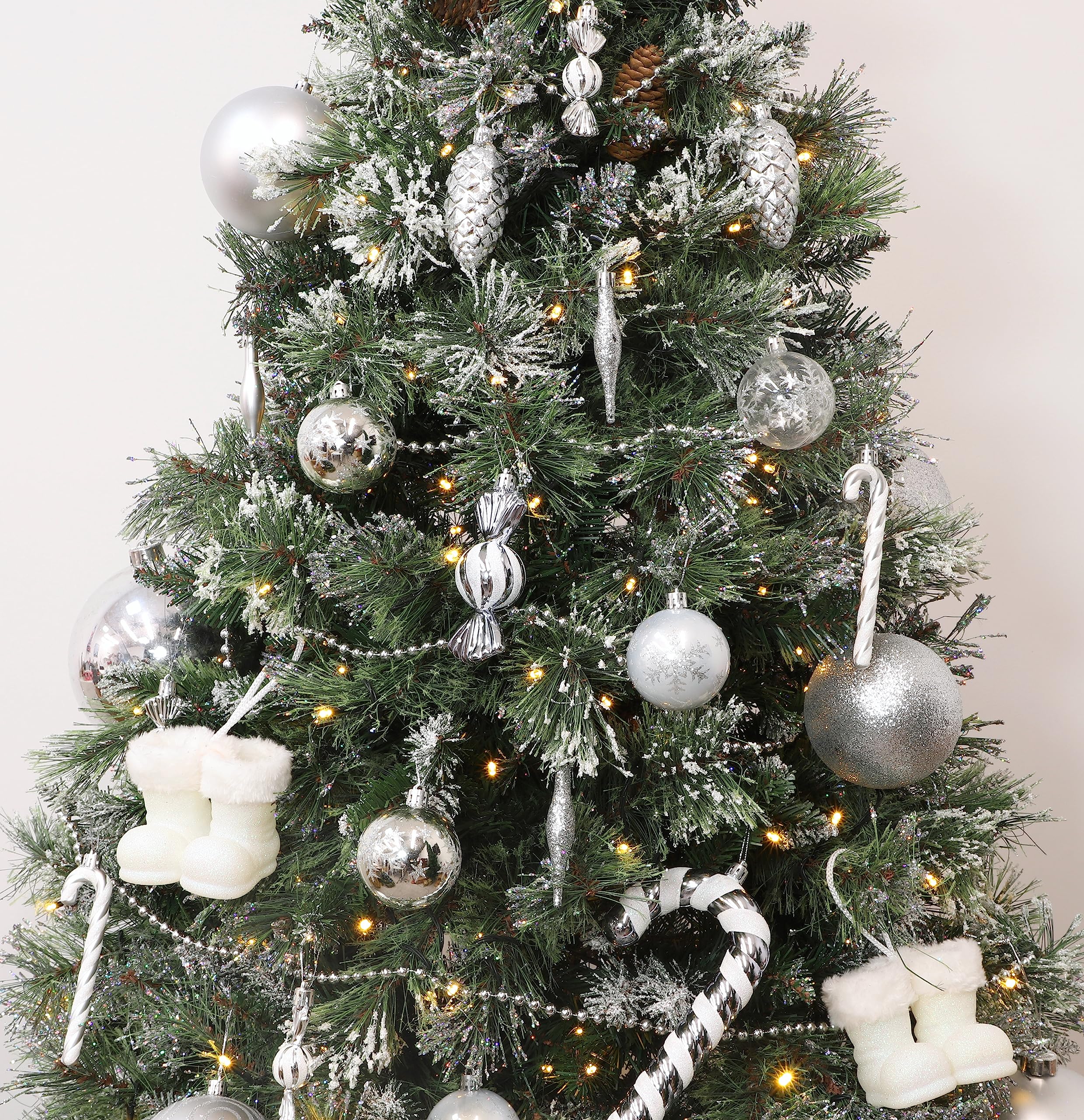 WIDDLE WONDERLAND LOT DE 24 BOULES DE NOA‹L INCASSABLES BLEU Glacier 84