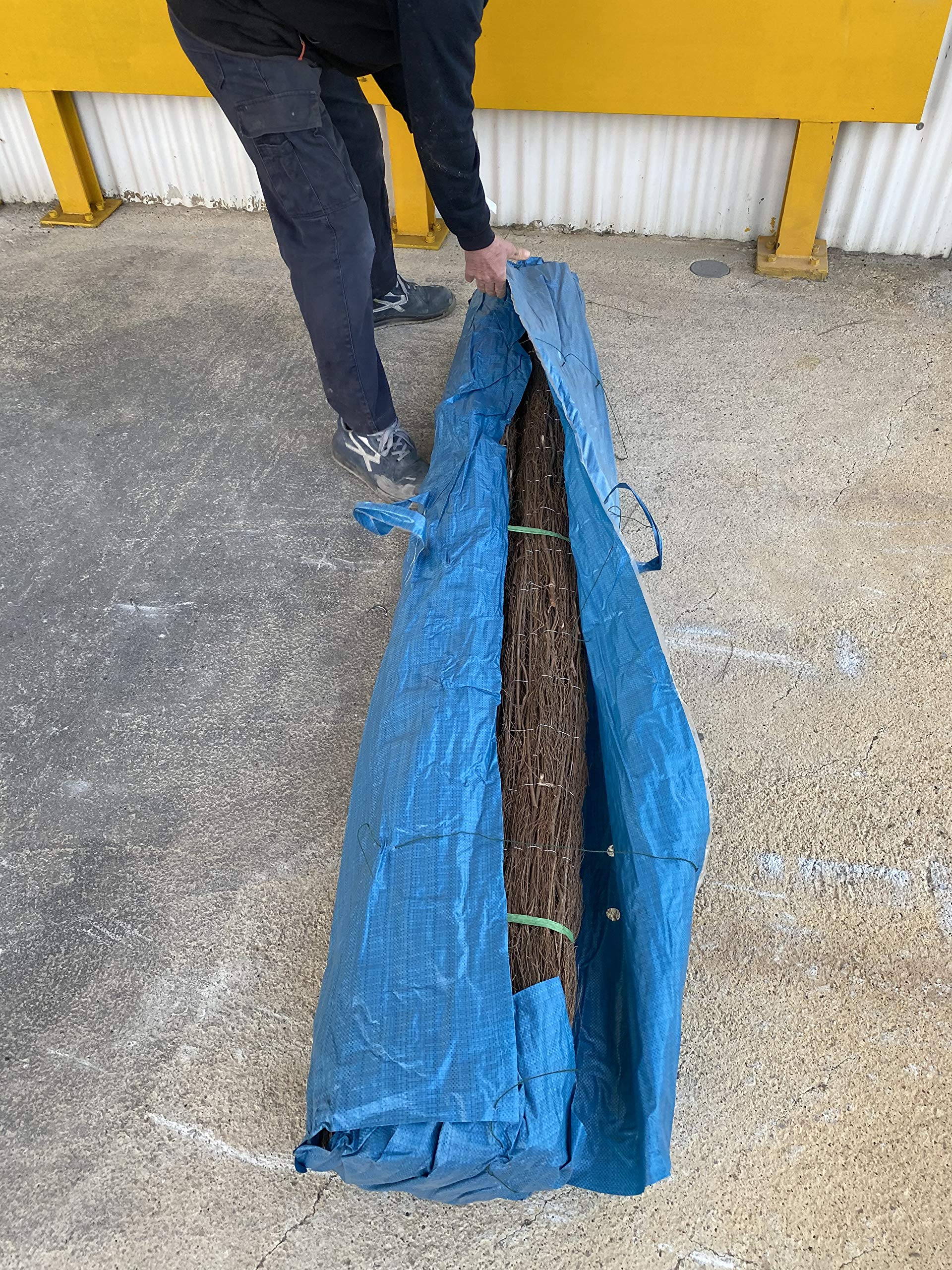 ADO - Rollo Brezo Ecológico Oscuro | Ocultación Total Jardín y Balcón | Duradero y Resistente | 1,5m Altura x 3m Longitud, 2800 g/m2 (1- Brezo)