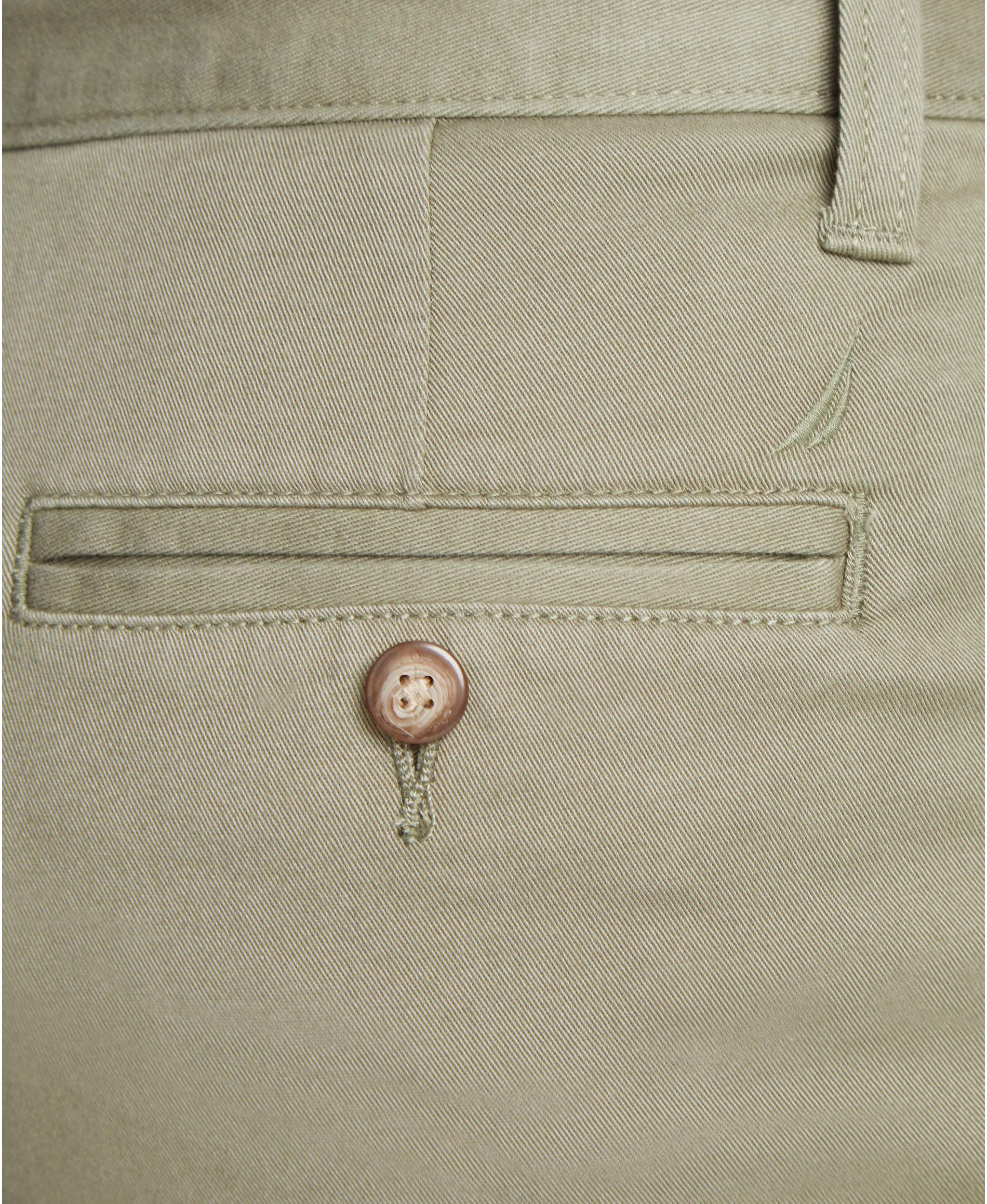 Nautica Classic Fit Flat Front Stretch Solid Chino "Deck" Pant Pantalones de vestir casuales Hombre