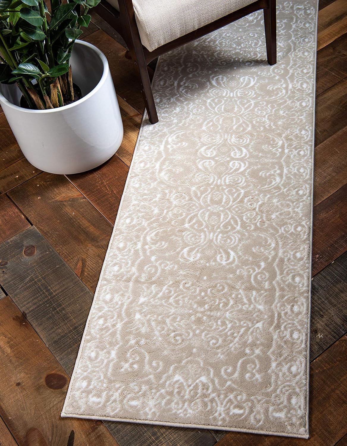 Unique Loom Rushmore Collection Area Rug - Adams (2' x 6' 1" Runner, Beige/ Ivory)