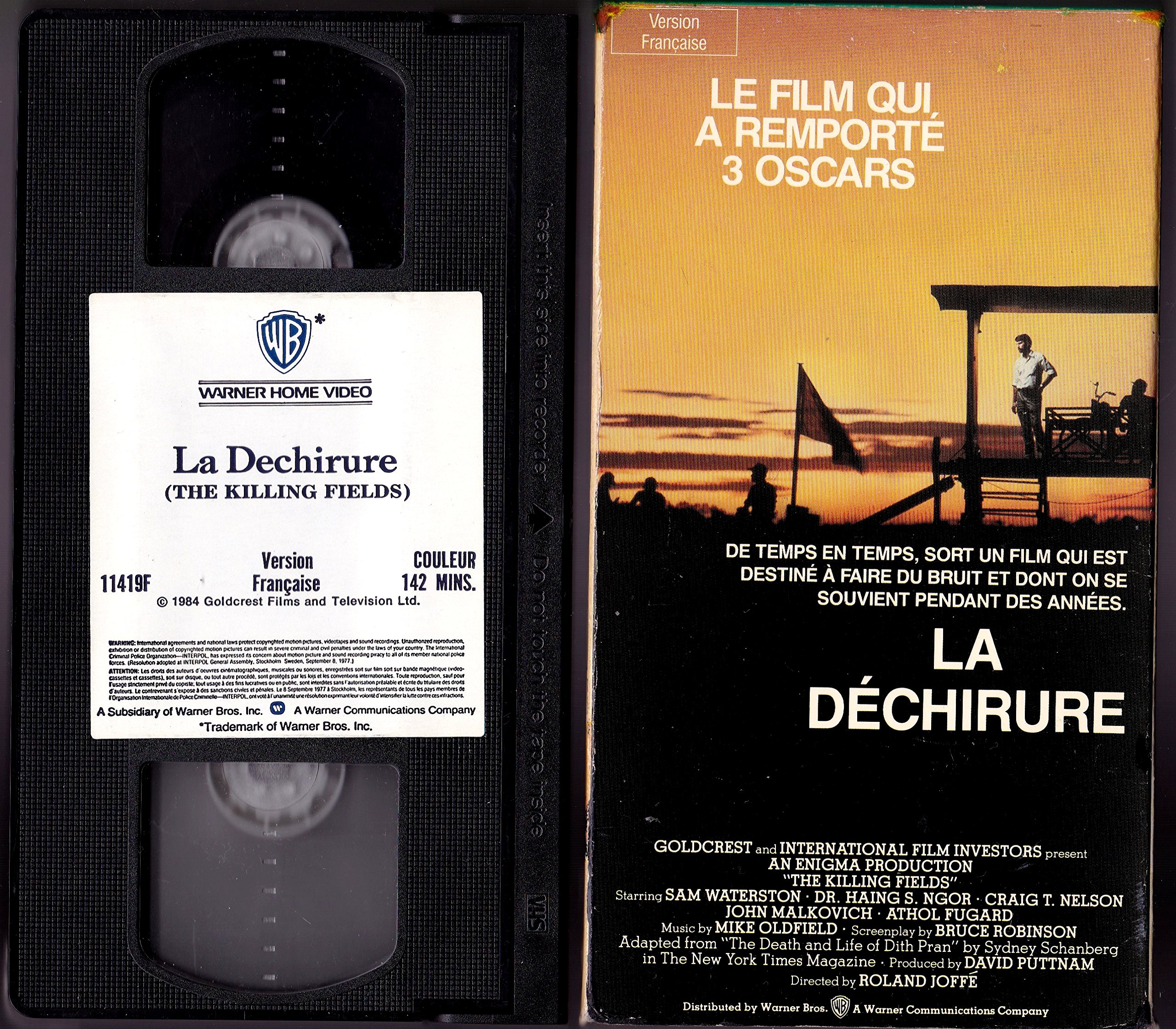 LA DÉCHIRURE V.F. The Killing Fields (FRENCH LANGUAGE WITH NO SUBTITLE) [VHS Tape]