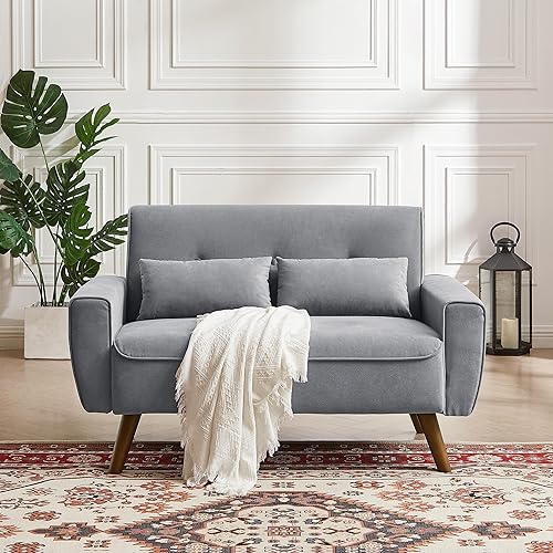 Miniatura 3 de Sofá biplaza de 48 pulgadas, sofá biplaza de 2 plazas, sofás pequeños modernos de mediados de siglo para sala de estar, dormitorio, apartamento, 2