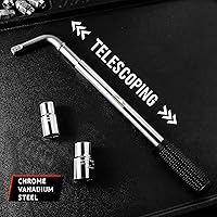 Vista 3 de EPAuto Llave de cruceta telescópica, llave para rueda con cuencas de CR-V (17/19, 21/22mm)