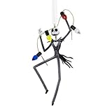 Hallmark Disney Tim Burton's The Nightmare Before Christmas Jack Skellington with Lights Christmas Ornament, Gifts for Disney Fans
