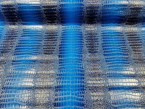 Miniatura 2 de New Creations Fabric & Foam Inc, Tapicería de cuero falso de cocodrilo de 5354 pulgadas de ancho, textura de piel de cocodrilo 3-D, tela de vinilo