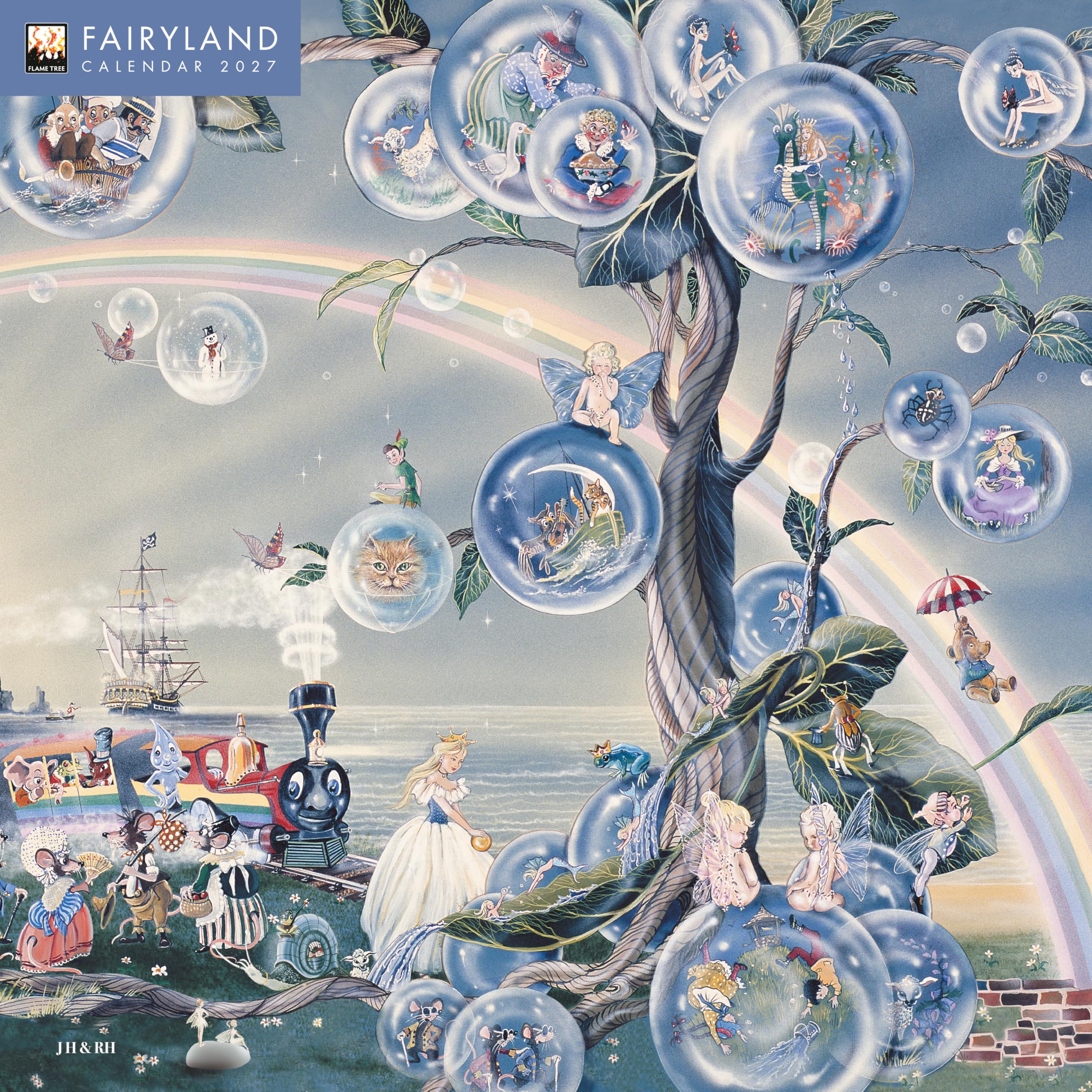 Fairyland by Jean & Ron Henry Wall Calendar 2027 (Art Calendar): Original Flame Tree Publishing-Kalender [Kalender]