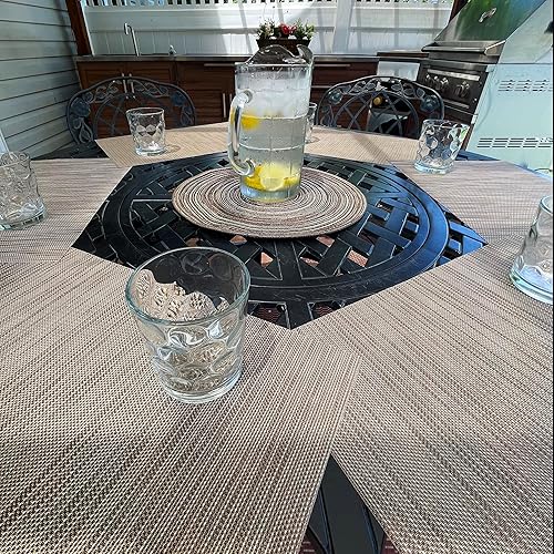 Miniatura 6 de CK Home - Juego de 4 manteles individuales estilo bambú (18 x 12 pulgadas), manteles individuales de vinilo para uso en interiores y exteriores,