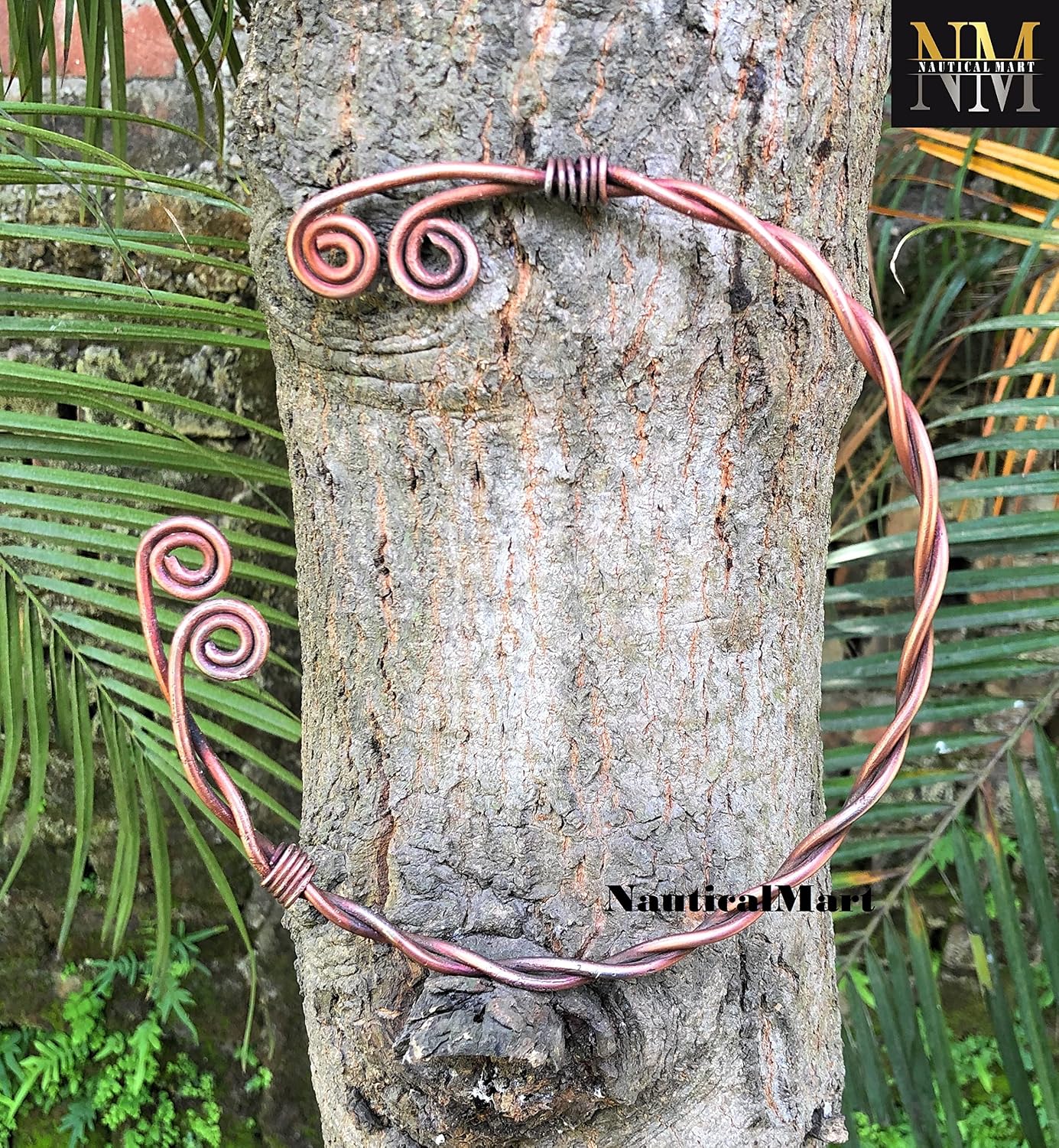NauticalMart Medieval Iron Necklace Traditional Celtic Torq Torque, Hand Forged Torc, Medieval Nordic Torc, Authentic Neckand Ancient Norse Neck Ring Viking Torc Gift Jewelry for Men Women