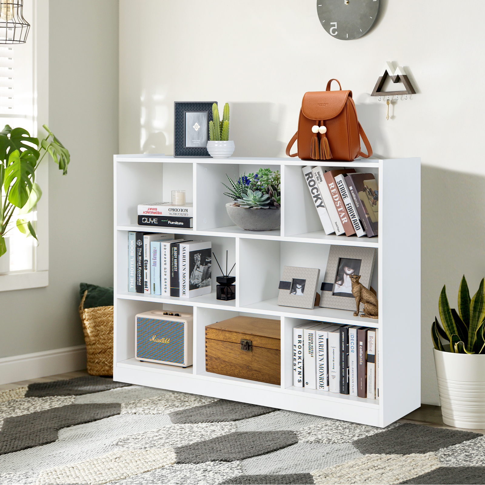 Amazon.com: SILKYDRY Cubes Organizer Bookcase, Low Bookshelf with