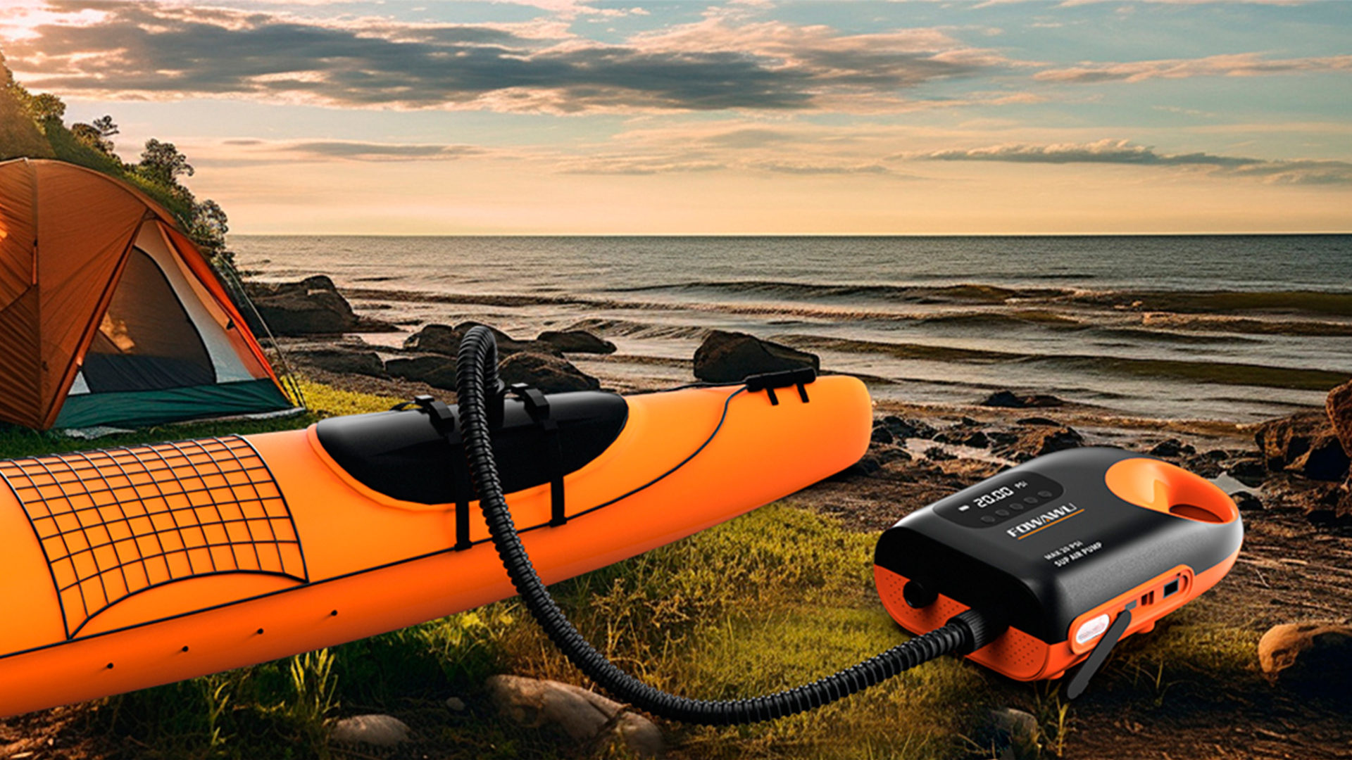 Amazon.com: FOWAWU 7800 * 3 mAh Electric Paddle Board Pump, 20 PSI