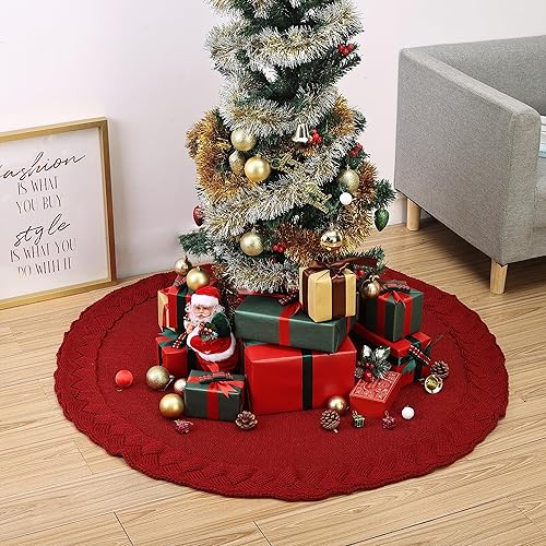 Vista 153 de Mr. Pen Christmas Tree Skirt - 48 inches, Faux Fur, White