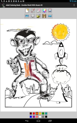 Adult Coloring Book - Zombie World #2
