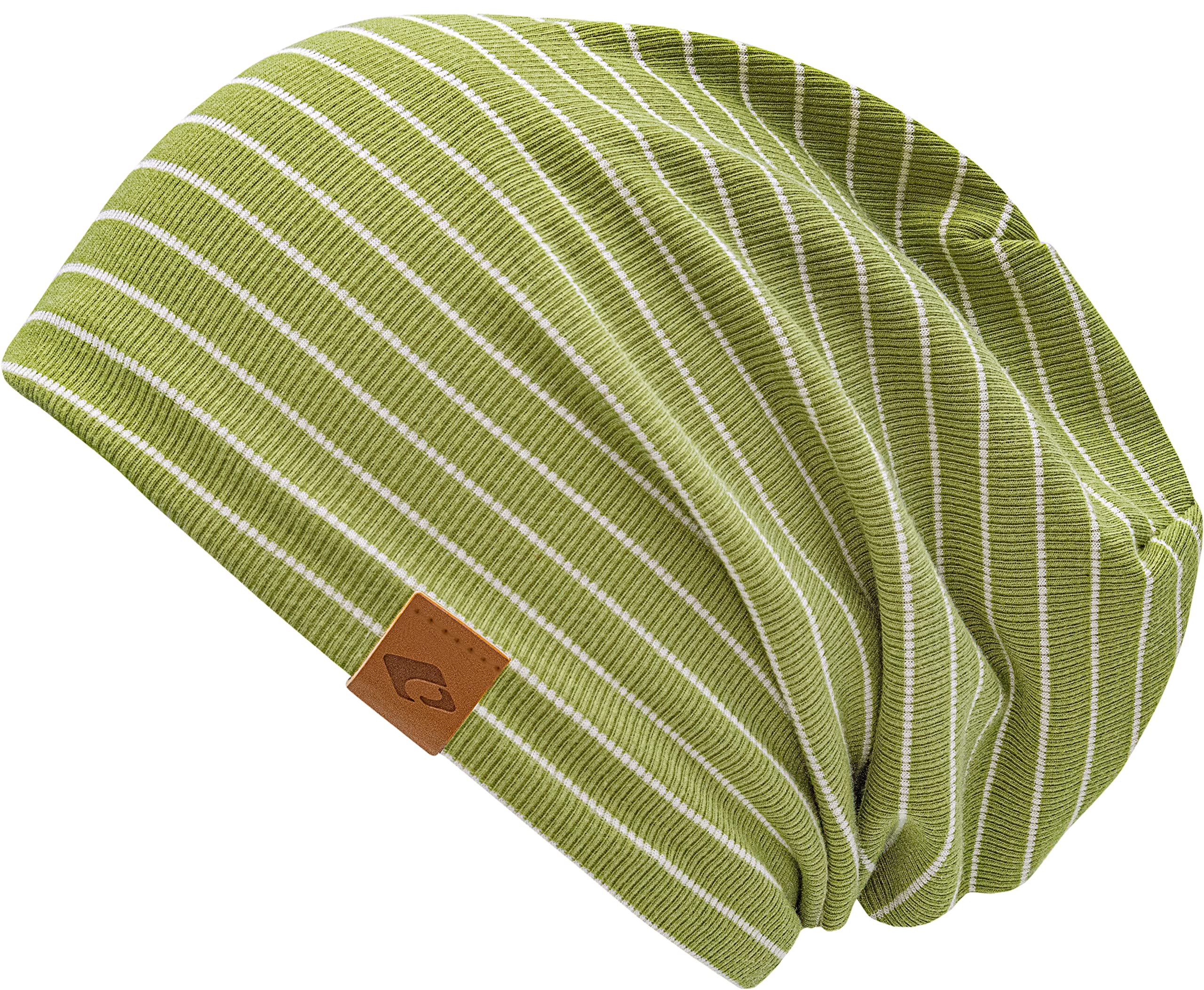 CHILLOUTS Taipeh Stripes Beanie Hat Oversized (One Size - Green)