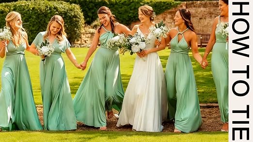 amazon olive green bridesmaid dresses AW.Bridal A-line V-Neck Floor Length Sleeveless Spaghetti Straps Corset Ruching Ruffles Split Long Bridesmaid Dresses Dress Green Olive Size 6