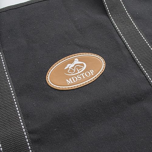 Miniatura 6 de MDSTOP Bolsa de lona para troncos, impermeable, resistente, bolsa de transporte de madera de lona de gran capacidad para leña, campamento, estufa de