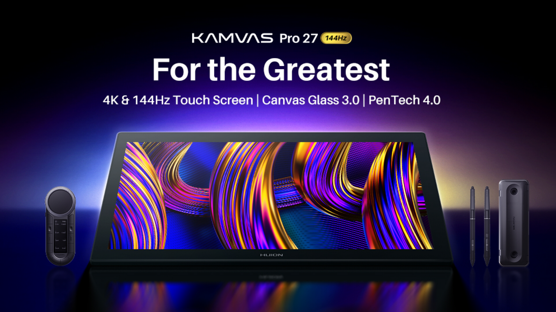 Amazon.com: HUION KAMVAS Pro 27 (144Hz) 4K UHD Drawing Tablet with