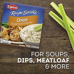 Recipe Secrets Lipton Recipe Soup and Dip Mix For a Delicious Meal Onion Great With Your Favorite Recipes, Dip or Soup Mix 2 oz (Pack of 6)