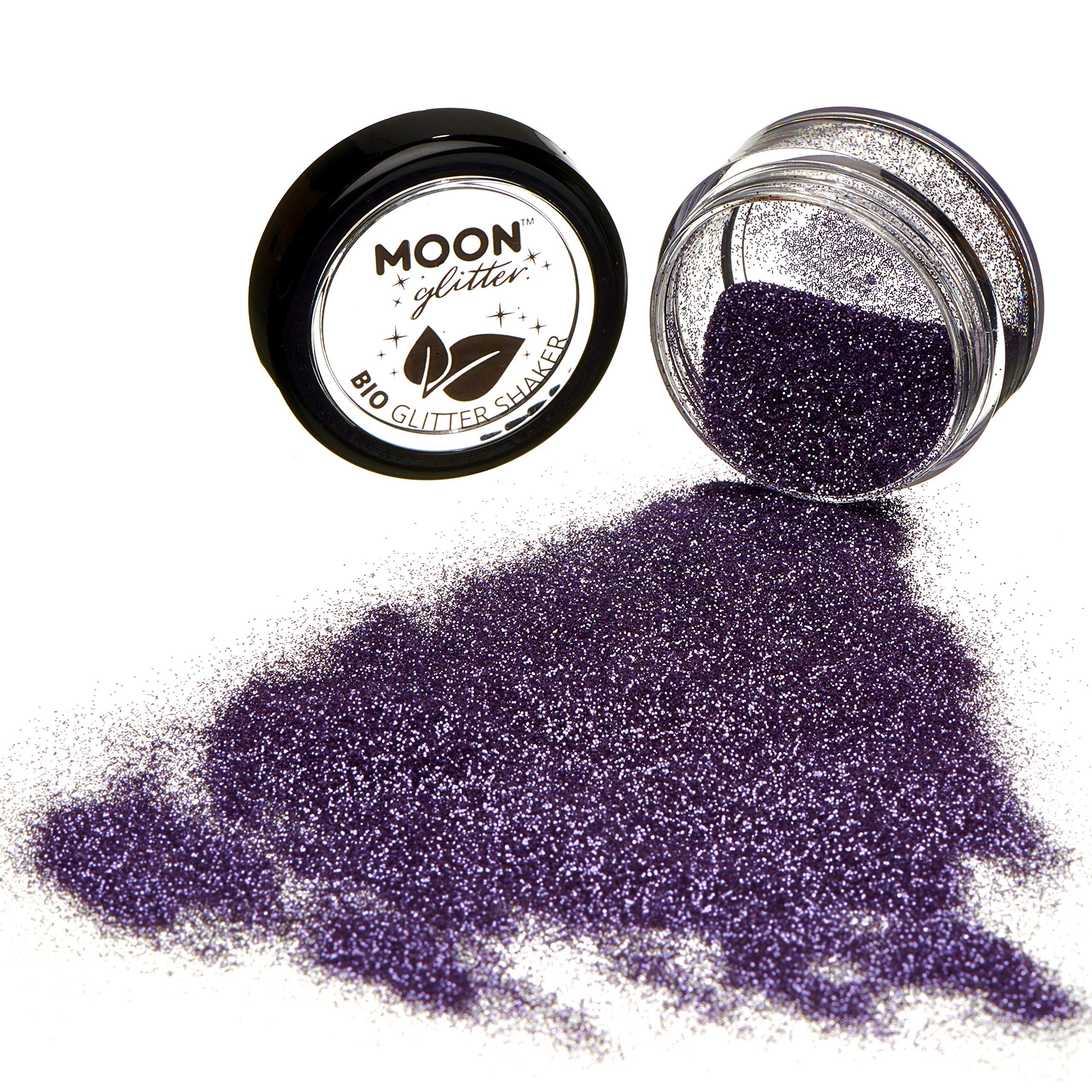 Biodegradable Eco Glitter Shakers by Moon Glitter, Lavender, Cosmetic Bio Festival Makeup Glitter for Face Body, Nails, Hair - Image 3