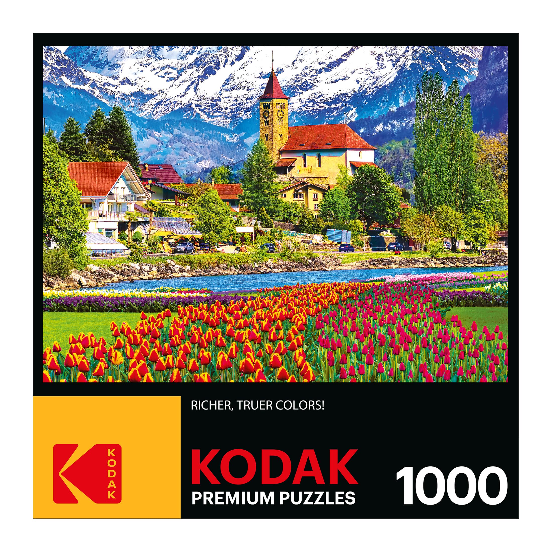 Amazon.com: RoseArt - Kodak Premium - Brienz Town and Flowers