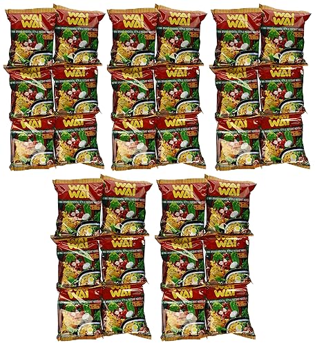 WAI WAI Instant Noodle (Oriental Style) - 1.93oz - 60g (Pack of 30)