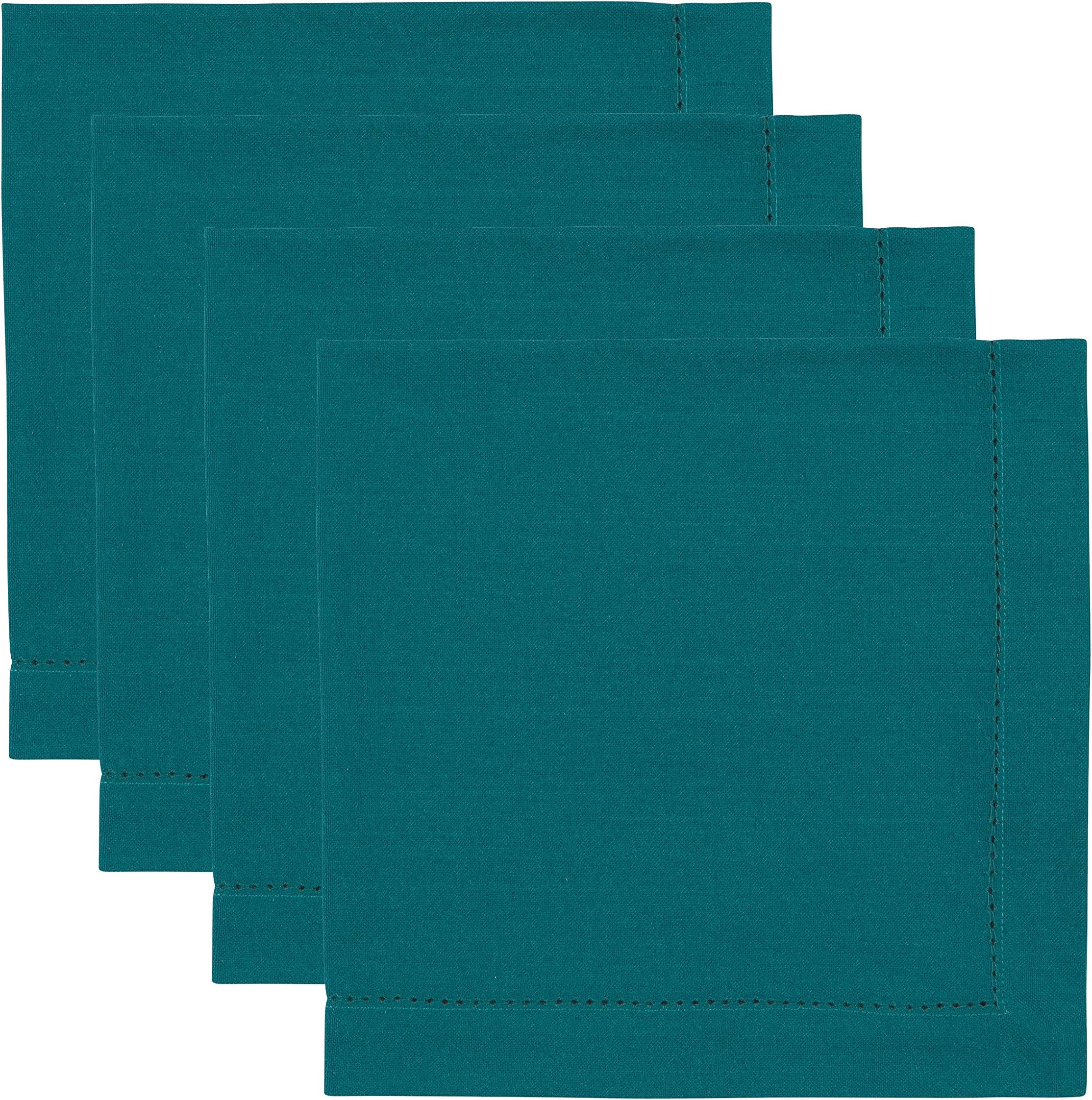Now Designs Hemstitch Napkins, Peacock Green