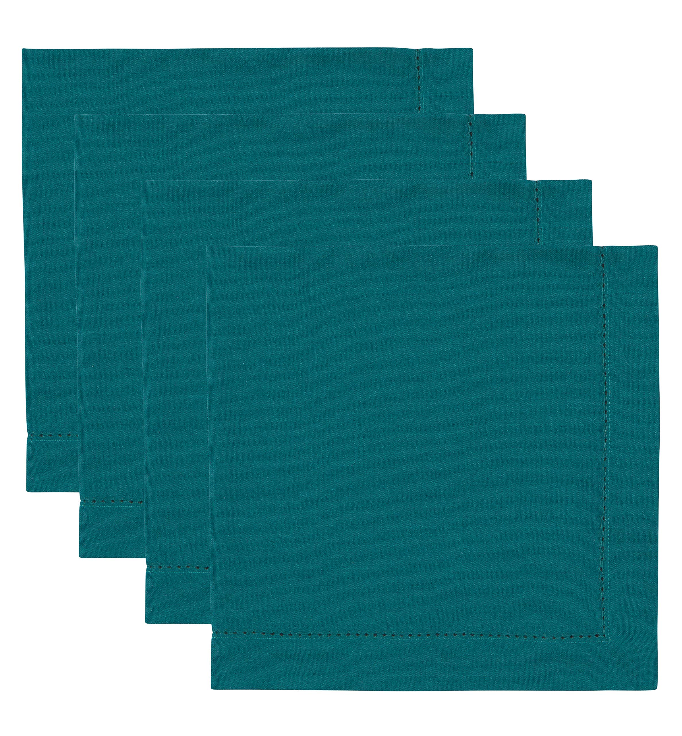 Now Designs Hemstitch Napkins, Peacock Green