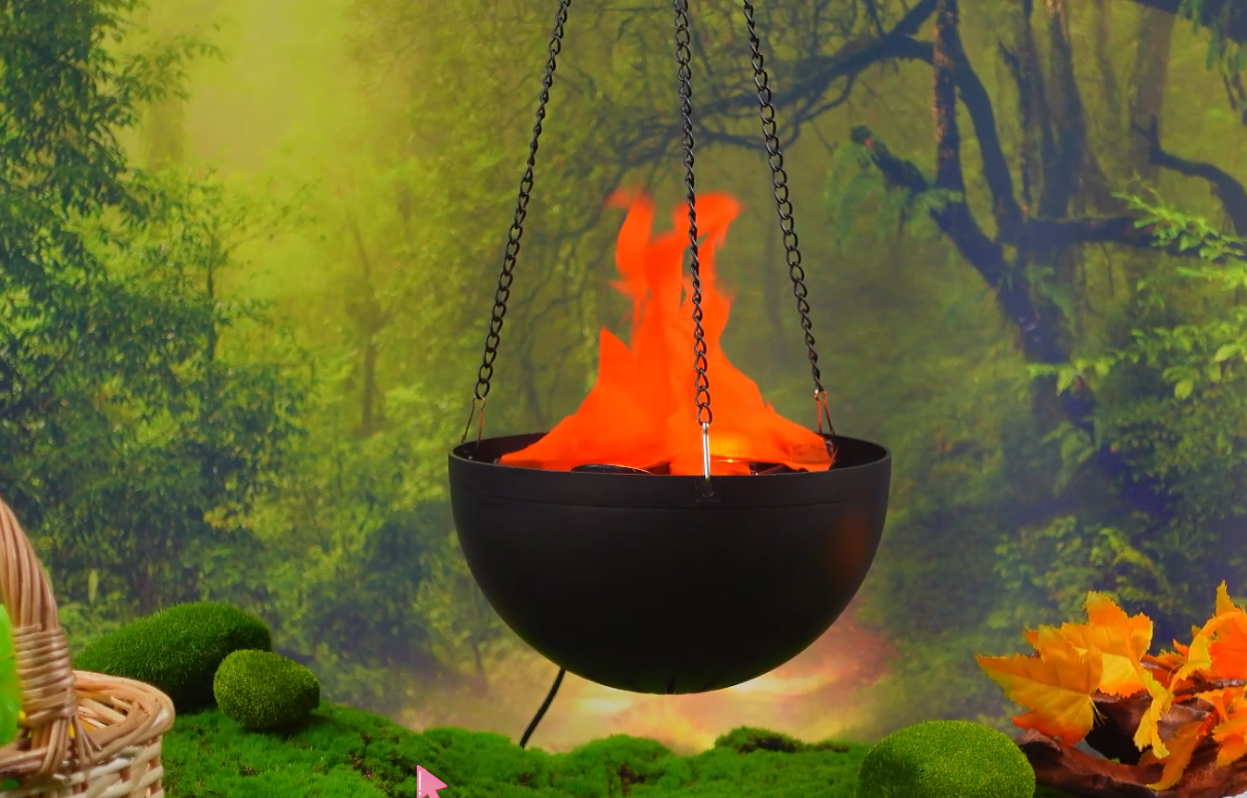 Amazon.com: Baquler 2 Pcs Halloween 3D Fake Fire Light 110v