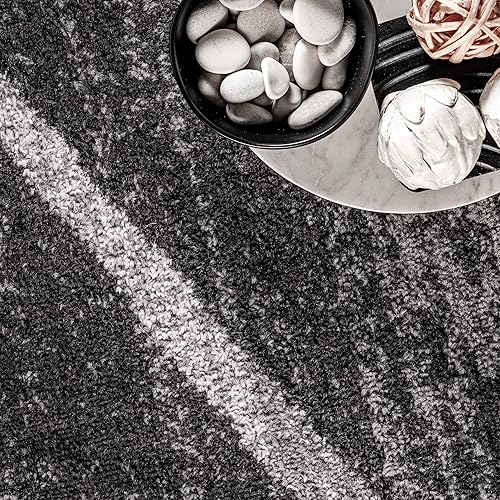 Miniatura 7 de nuLOOM - Alfombra de pasillo contemporánea Thigpen, 2 pies 6 pulgadas x 12 pies, color gris oscuro