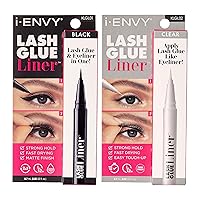 Vista 8 de i-ENVY - Pegamento de pestañas 2 en 1, adhesivo de pestañas y delineador de ojos en uno (0.02 onzas), aplicación rápida y precisa, acabado mate