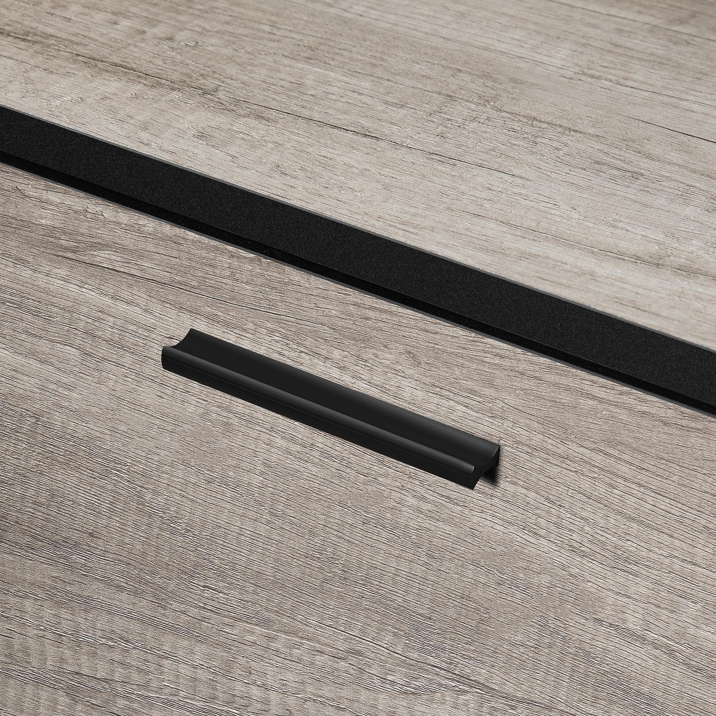Yaheetech 2 x Nachttisch Nachtschrank Nachtkommode 3 Schubladen 60cm hoch Schubladenschrank Beistelltisch Metallgriffe Nachtkonsole für Schlafzimmer/Wohnzinmmer, Grau