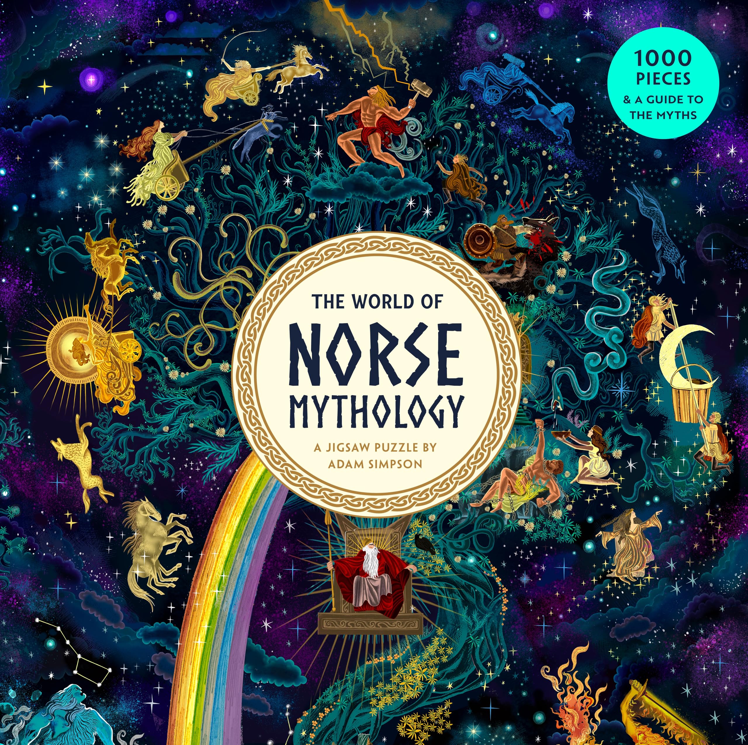 Laurence King The World of Norse Mythology 1000 Piece Puzzle: A Puzzle by Adam Simpson