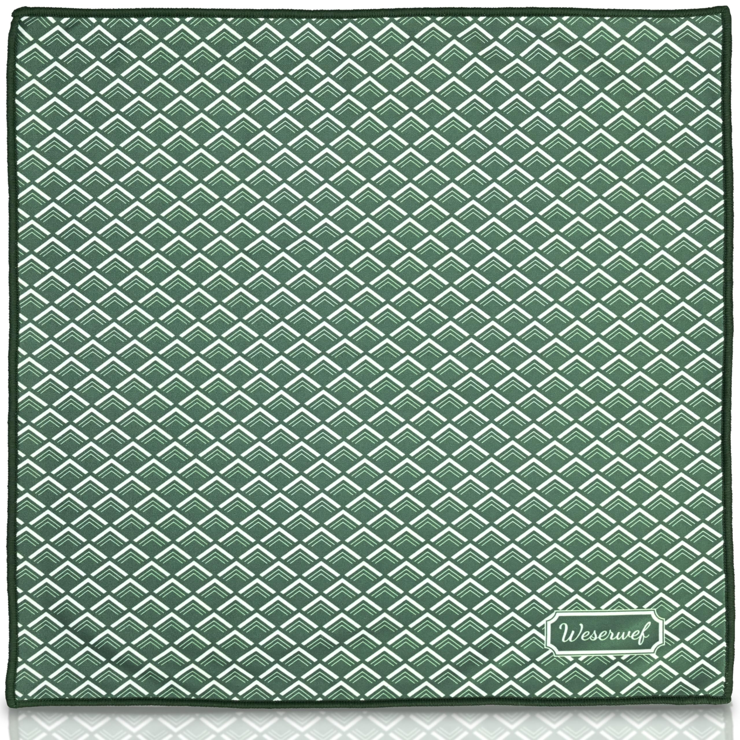 Weserwef® Paño de microfibra XXL de calidad óptica, 30 x 30 cm, para la limpieza de gafas, smartphone, tableta, cámara, paño de limpieza de gafas, paño de pantalla (wave)