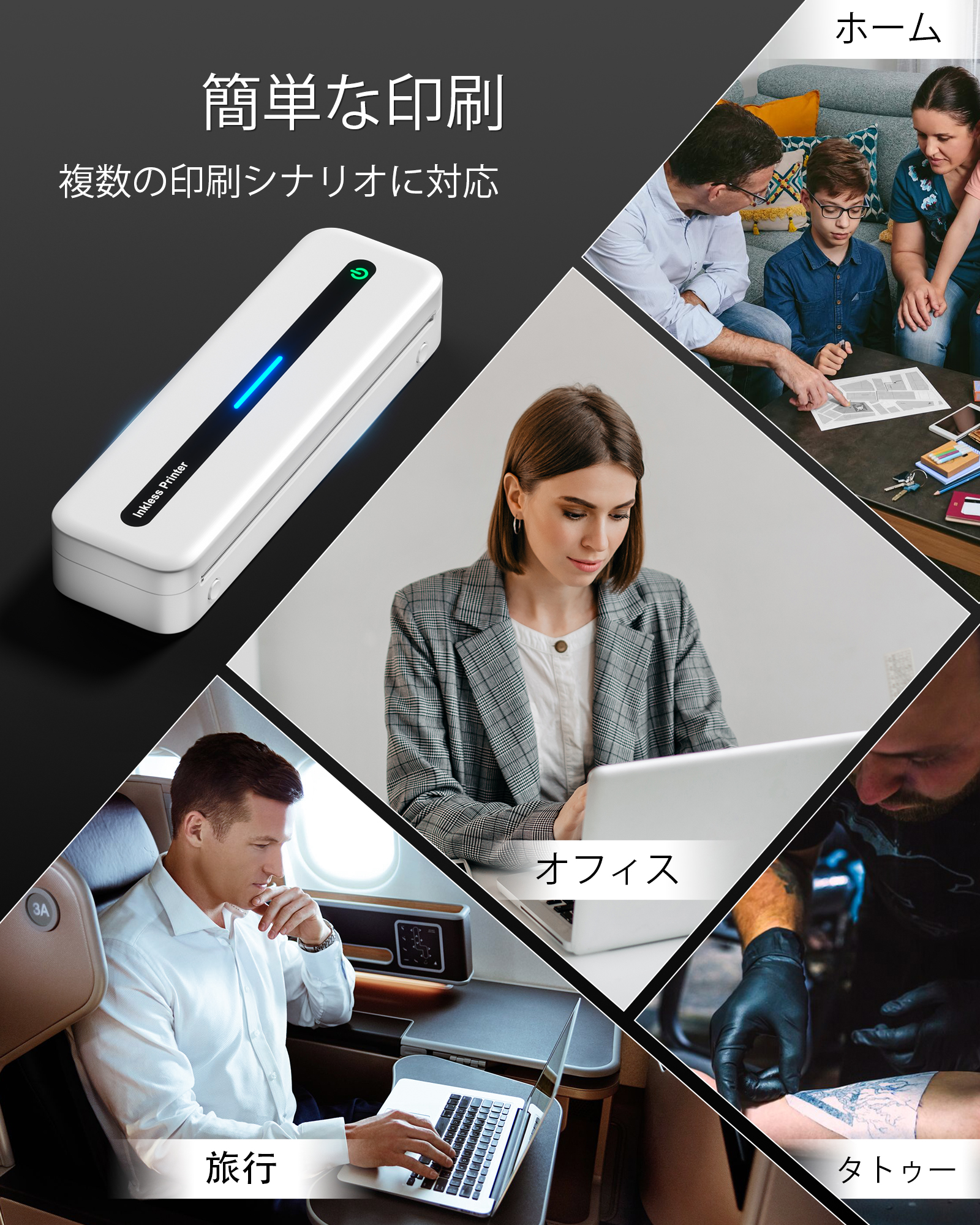 Amazon.co.jp: Itari M832-A4 モバイル携帯プリンター 300 DPIのアップ